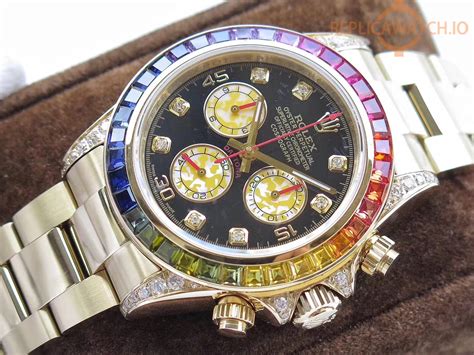 rolex rainbow daytona fake|rolex daytona rainbow bezel.